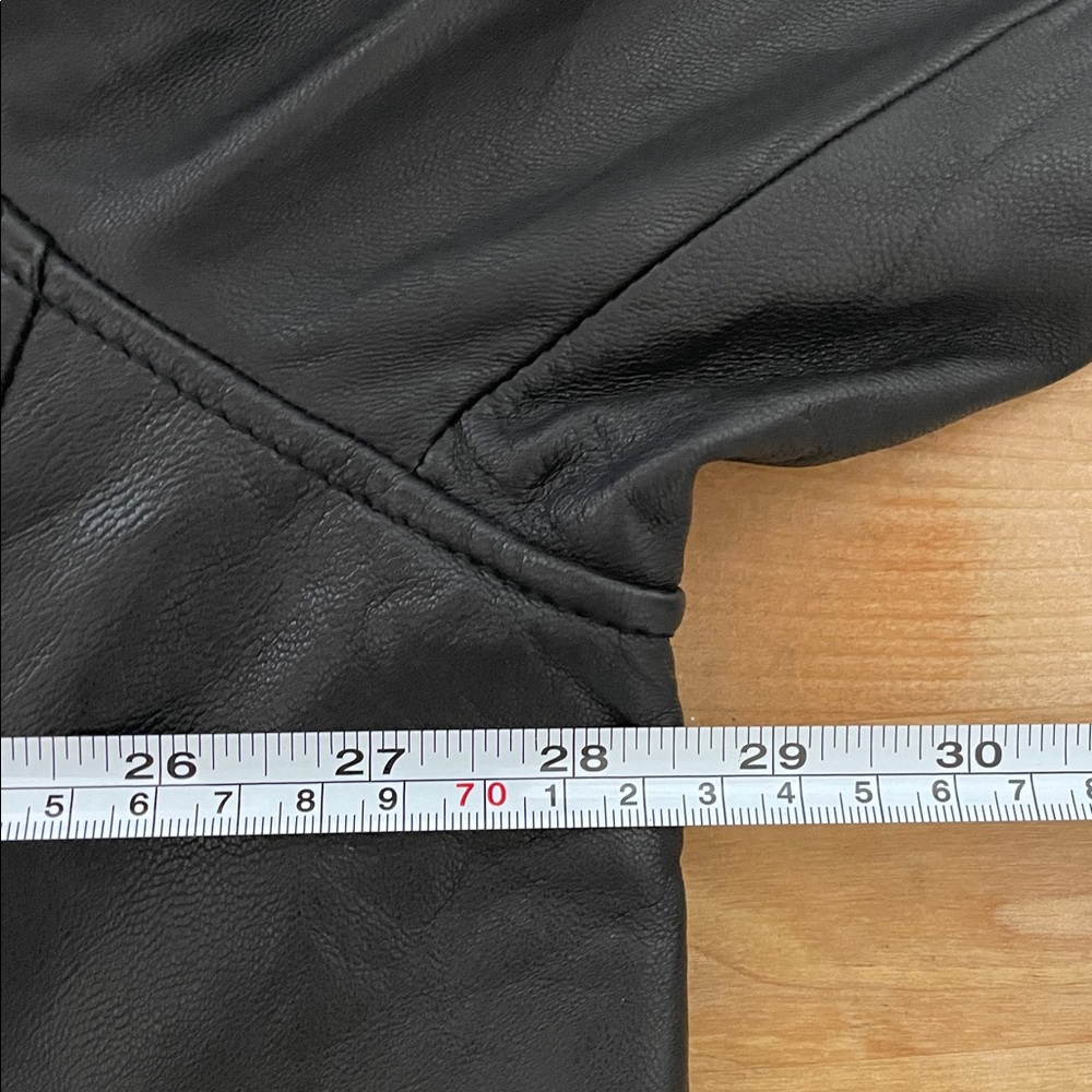 Merona classic black leather jacket men’s size XXL - Picture 13 of 17